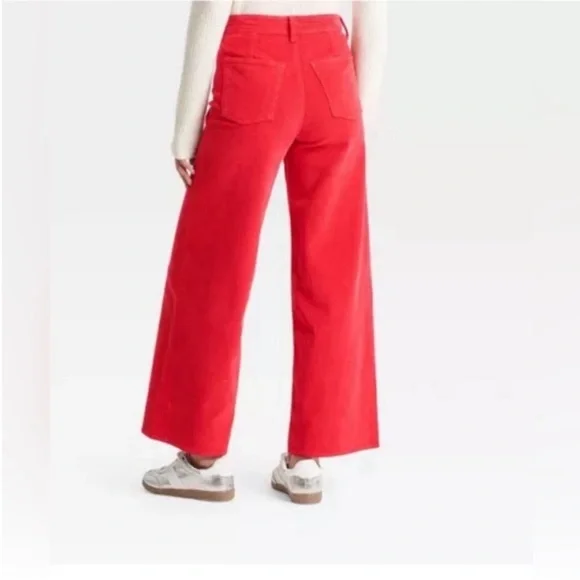 Universal Thread Bright Red Wide-Leg Pants - Picture 3 of 15